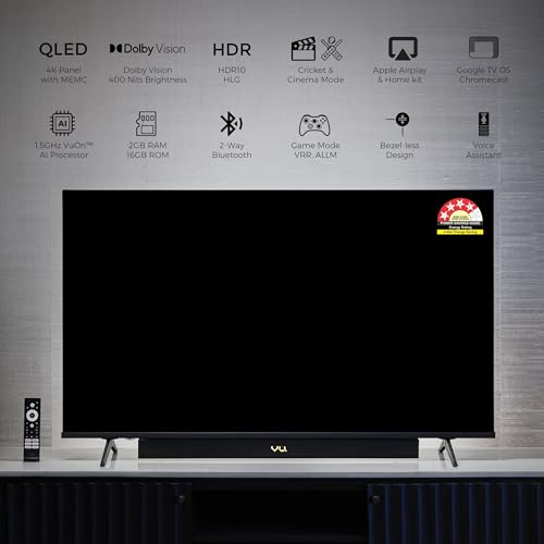 Image of Vu 189cm (75 inches) Vibe Series 4K QLED Smart Google TV 75VIBE-DV