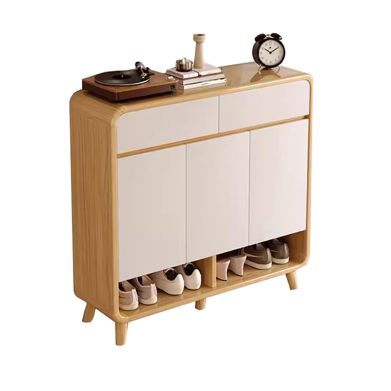 Meuble à chaussures amovible en bois 6 niveaux avec tiroirs fonctionnels profondeur 32 cm