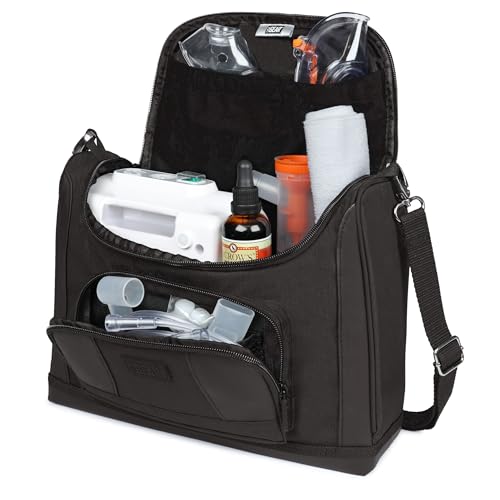USA Gear Aerosol Portatile Nebulizzatore Borsa da Viaggio - Macchina Aerosol Adulti e Bambini Borsa a Tracolla, Compatibile con OMRON Aerosol, Beurer Aerosol, Pic Solution Aerosol, e Hangsun Aerosol
