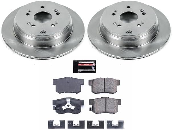 Miniatura 2 de POWERSTOP Kit de frenos para Acura RDX 2010-2012 modelo FWD, Acura RDX 2013-2018, Honda CR-V 2005-2016 - Rotores de freno traseros de repuesto
