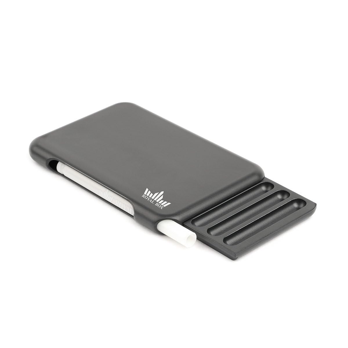 Royal Box Torpedo: almacenamiento discreto, 8 compartimentos, plástico, ideal para viajes, color negro