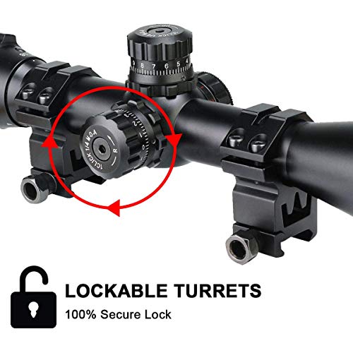 Svbony Sv173 Rifle Scope 4-16X50, Ao Rifle Scopes For Hunting, Rifle Scopes For Long Range Shooting, Red And Green Illuminated Mil- Dot Reticle, High Profile Scope Mount Included For Picatinny Rail #TOP3