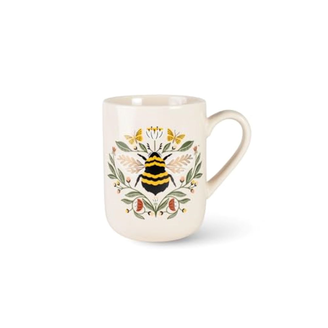 Taza de cerámica Fringe Studio Josephine 12 oz blanca miniatura 7