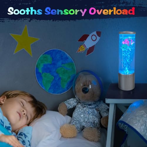 MOONSAY Sensory Bubble Lamp for Kids - Autism Night Light with Color Changing LED, Calming Water Bubble Tube for Bedroom, Sensory Room & Anxiety Relief - Image 5