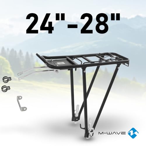 M-Wave Alu-Gepäckträger, screw on II A || 26'/28' || bis zu 25Kgs, Schwarz
