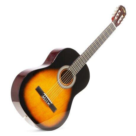Image of MAX SoloArt 40-Inch Full Size Classical Acoustic Guitar Starter Kit for Beginners & Adults - Includes Gig Bag, Tuner, Guitar Strap, Extra Strings & Picks | Designed & Engineered in Netherlands