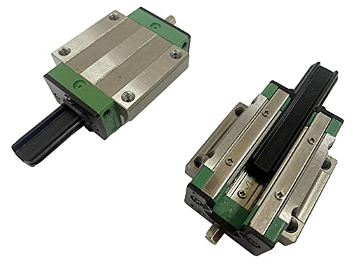 Mssoomm 2Pcs HGW15 - CA Carriage Slider Block 15mm HGW15 CNC Square Linear Guide Rail Kit, High Assembly and Flange Slider for CNC Machine and DIY Project