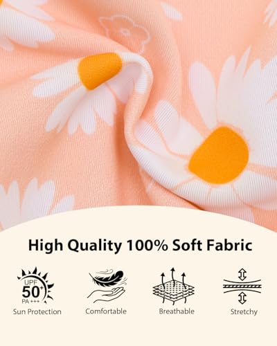 Image of CuteBone Cream Daisy Pet Dress for Small Dogs, Cats - Ruffled Sleeves - Orange Satin Bow - Spring Garden, Photo Dress