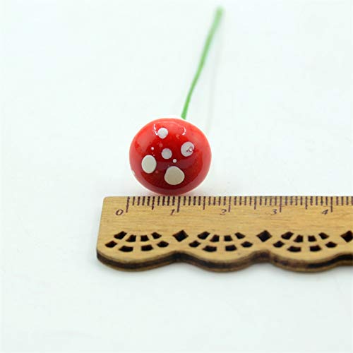 Since 100 Pieces Mini Foam Mushroom Miniatures Garden Fairy Bonsai Plant Pot Resin Craft For Diy Garden Ornament Flower Pots Bonsai Micro Landscape Decor (Red) #TOP7