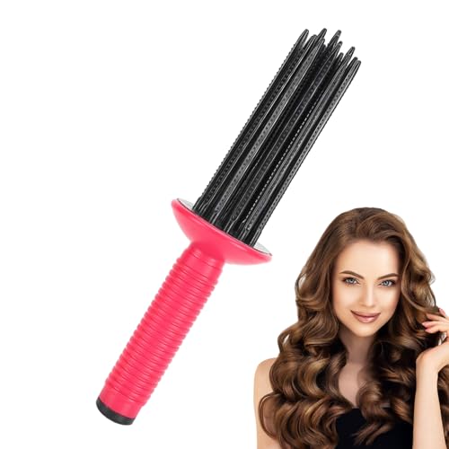 Hot Air Hair Curling Roll Comb Styling Brush Styler for Curly Anti-Slip Curling Wand Hairstyling Iron Tools for Home, Travel, Dating