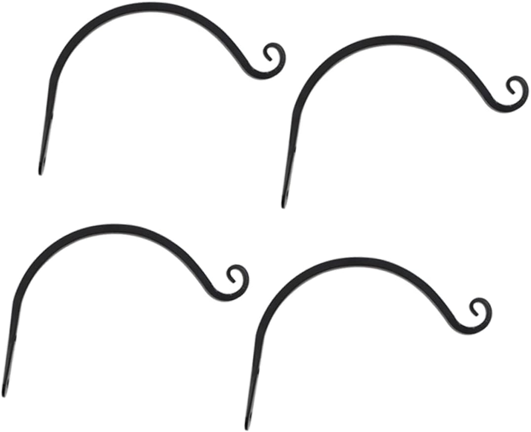 Garneck 4pcs Wall Hook Decorative Plant Basket Vintage Hanging Flower Pot for Outdoor Indoor