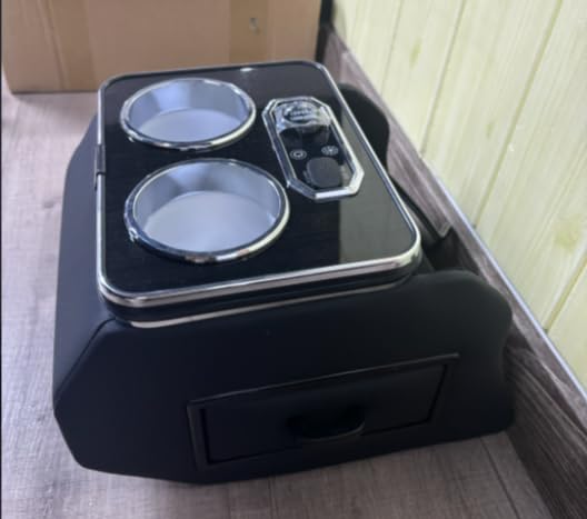 アトレー ハイゼットカーゴ コンソールボックス S700W S710W S700V S710V 専用 センター収納ボックス USBポート付き ドリンクホルダー 7色LEDライト 明るさ調整 磁気式引き出し PUレザー 内装アクセサリー 取り付け簡単 (ハイゼットカー)