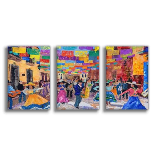 Poster sur toile Carnaval mexicain cadeau idéal 50 x 75 cm