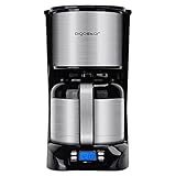 Aigostar 40oz Coffee Maker 8-10 cup, Stainless Steel Thermal Coffeemaker, Timer and Reusable Filter,...
