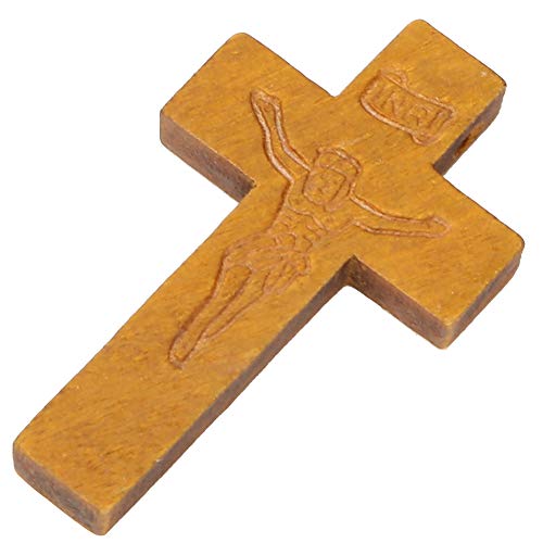 20 stks Hout Kruis Hangers Heilige Jezus Kruis Bedels DIY Sieraden Projecten voor Katholieke Christelijke Beige - Image 6