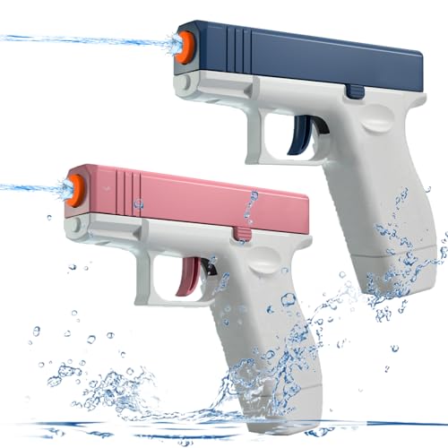 2 Pack Kids Squirt Guns - 100CC Water Blaster Soaker Pistol Toys for Boys & Girls, Ideal Summer Gifts for Pool, Beach & Outdoor Play
