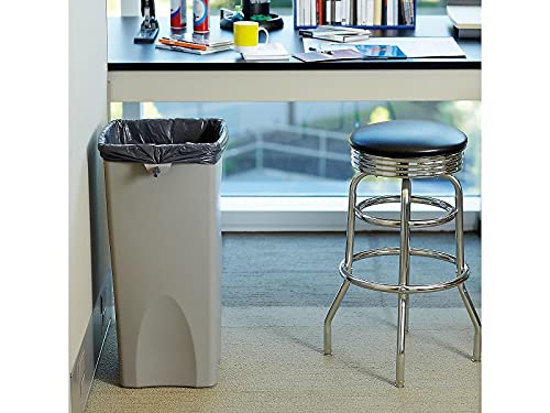 Image of 23 gal. Square Beige Trash Can
