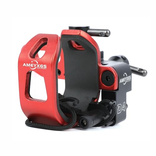 limaity Drop Away Arrow Rest for Compound Bow Right Hand No Spanner Required Four-Way Adjustable Quick-Adjustment Knob Full Containment Cable Activated (RED)
