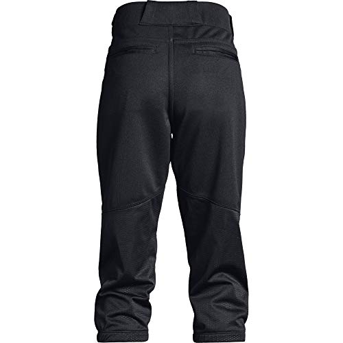 image for Under Armour Girls' Softball Pants, Black (001)/Baseball Gray, Youth S