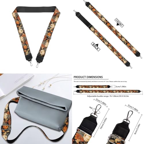 Image of Jeiento Replacement Shoulder Strap,2 Piece Set Guitar Style Handbag Crossbody Strap Adjustable Guitar Straps for Women Girls