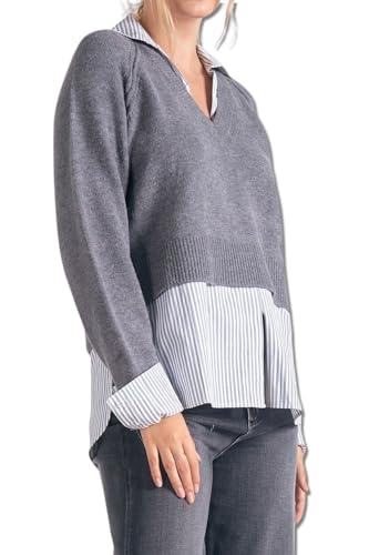 ELAN Women's Long Sleeve Sweater Shirt2