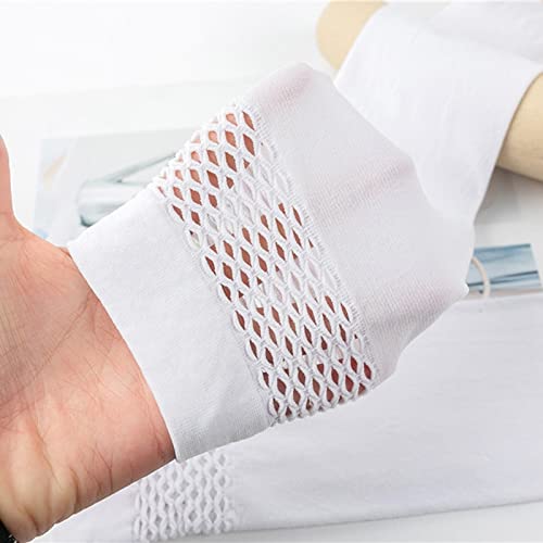 Damskie seksowne podkolanówki Pończochy siatkowe Białe kabaretki w stylu Czarne długie skarpetki (WH One Size) (Wh One Size)