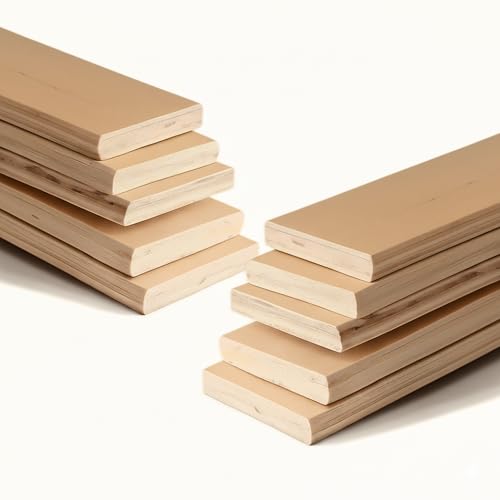 EQUIK PRODUCTS 10 Lattes pour Sommier et Lit 140x190 | Bois 7 Plis | 680x48x8 mm | Remplacement pour Clic Clac, BZ, Lattes Bois, Sommier à Lattes 68cm / 70cm