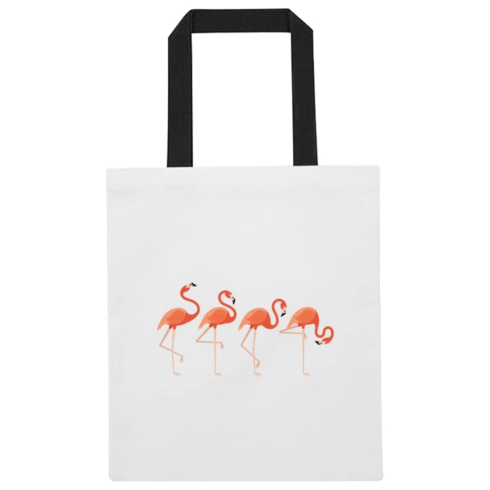 Flamingo Printed Canvas reusable grocery bags, Foldable Casual Travel HandBag, Shoulder Beach Tote Bags, Shopper bag eco friendly super strong washable Storage bags Shopping bag Canvas bag for Women