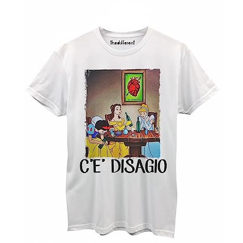 T-shirt pour homme avec motif princesses blanc idéal pour l'été décontracté