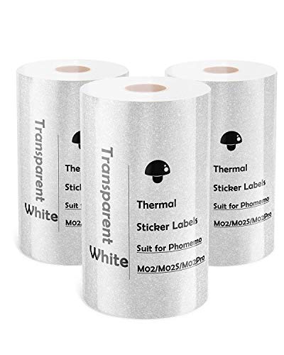 Promo 40% OFF Phomemo Printer Paper- Adhesive Transparent White Thermal Sticker Labels, for Phomemo M02/M02 Pro/M02S/M03 Pocket Bluetooth Thermal Printer, 50mm x 3.5m, 3 Rolls Tags Exclusive Discount 90% Price Phomemo Printer Paper- Adhesive Transparent White Thermal Sticker Labels, for Phomemo M02/M02 Pro/M02S/M03 Pocket Bluetooth Thermal Printer, 50mm x 3.5m, 3 Rolls Tags