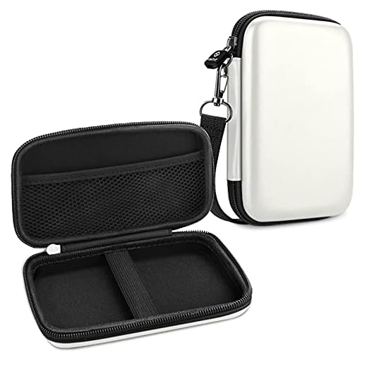 Fintie Funda Portátil para HP Sprocket Plus, Canon Ivy CLIQ/Ivy CLIQ+ / Zoemini Impresora Fotográfica - Bolsa Caja del Viaje Duro EVA a Prueba de Choques con el Bolsillo Interno, Blanco