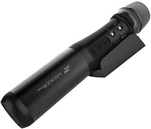 Pursonic an Micker Pro Wireless Microphone - All in One Mini Microphone XLR Mic & Speaker – Audio with Wireless Technology – Recording Studio Equipment, Mic for Streaming (Black)