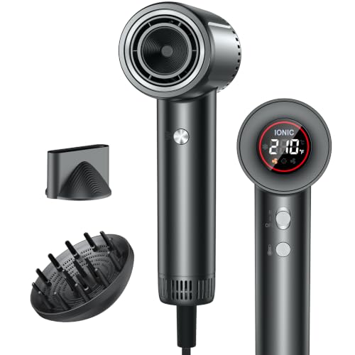 Hair Dryer, Professional Ionic Hair Dryer for Fast Drying, High Speed Hair Blow Dryer with Diffuser...