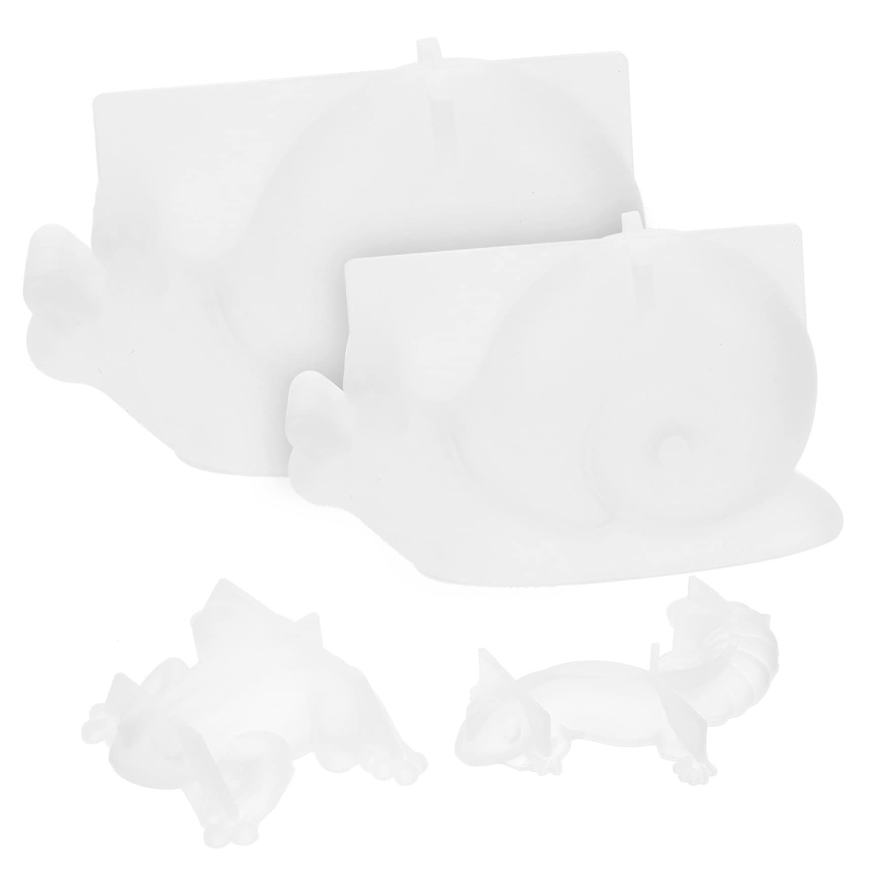 Housoutil 3 Ensembles Moule en Silicone pour Décoration De Petits Animaux Moule Réutilisable pour Bébé Moule en Époxy pour Bricolage Moule en Silicone pour Décoration De 4 pièces * 3