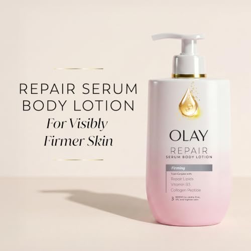 Image of Olay Firming Body Lotion for Women, 96HR Moisture, Lightweight Visible Firming Care, with Vitamin B3 & Collagen Peptide, Free of Parabens & Phthalates, Blackberry & Moonflower Scent, 17 fl oz