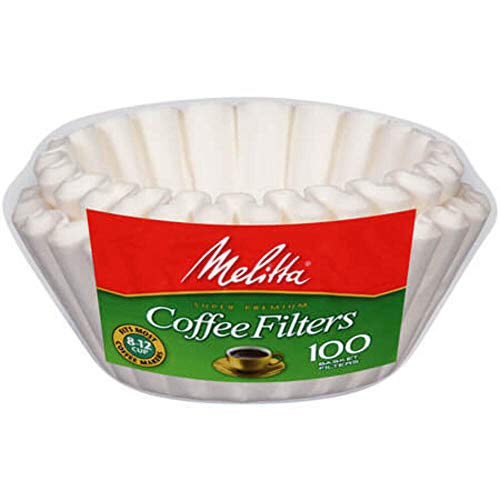 Melitta Junior Basket Coffee Filters White 100 Count