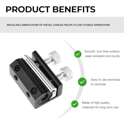 Image of Cable Lubricator, Aluminum Portable Wire Lubricant Tool Brake Cable Luber, Dual Throttle Clutch Line Oiler for Bike Scooter Motorcycle ATV Dirt-Bike, Car Accessories (Black & Silver)