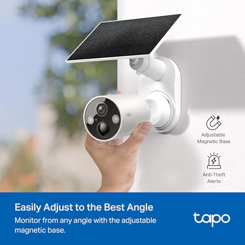 Tapo MagCam 2K+ Outdoor Wireless Security Camera - Battery Power with Solar Charging, Magnetic Mount, Person/Vehicle Detection, Subscription-Free Local Storage or Optional Cloud, Works with Alexa by Tapo - Image 8