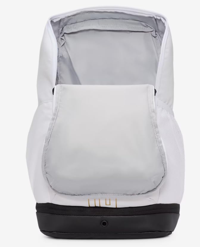 Nike Varsity Elite Backpack (32L), White/Black/Metallic Gold, One Size3