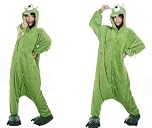 Green Mike Monster Sully Elmo Onesie Fancy Dress Hoody Pyjama Sleep wear Carnival Costume (Green Mike Monster, XL (Height 180cm-190cm))