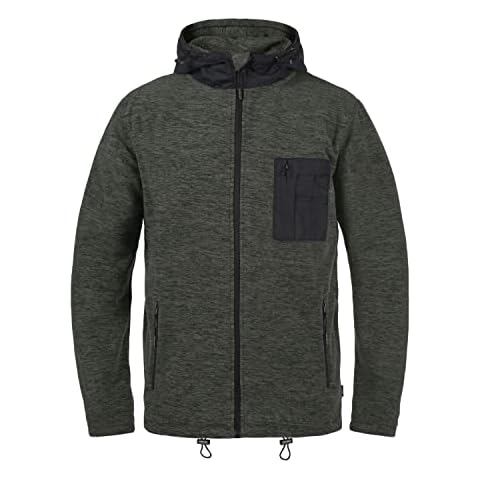 Indicode Wilmot Herren Fleecejacke Sweatjacke Jacke mit Kapuze Cover