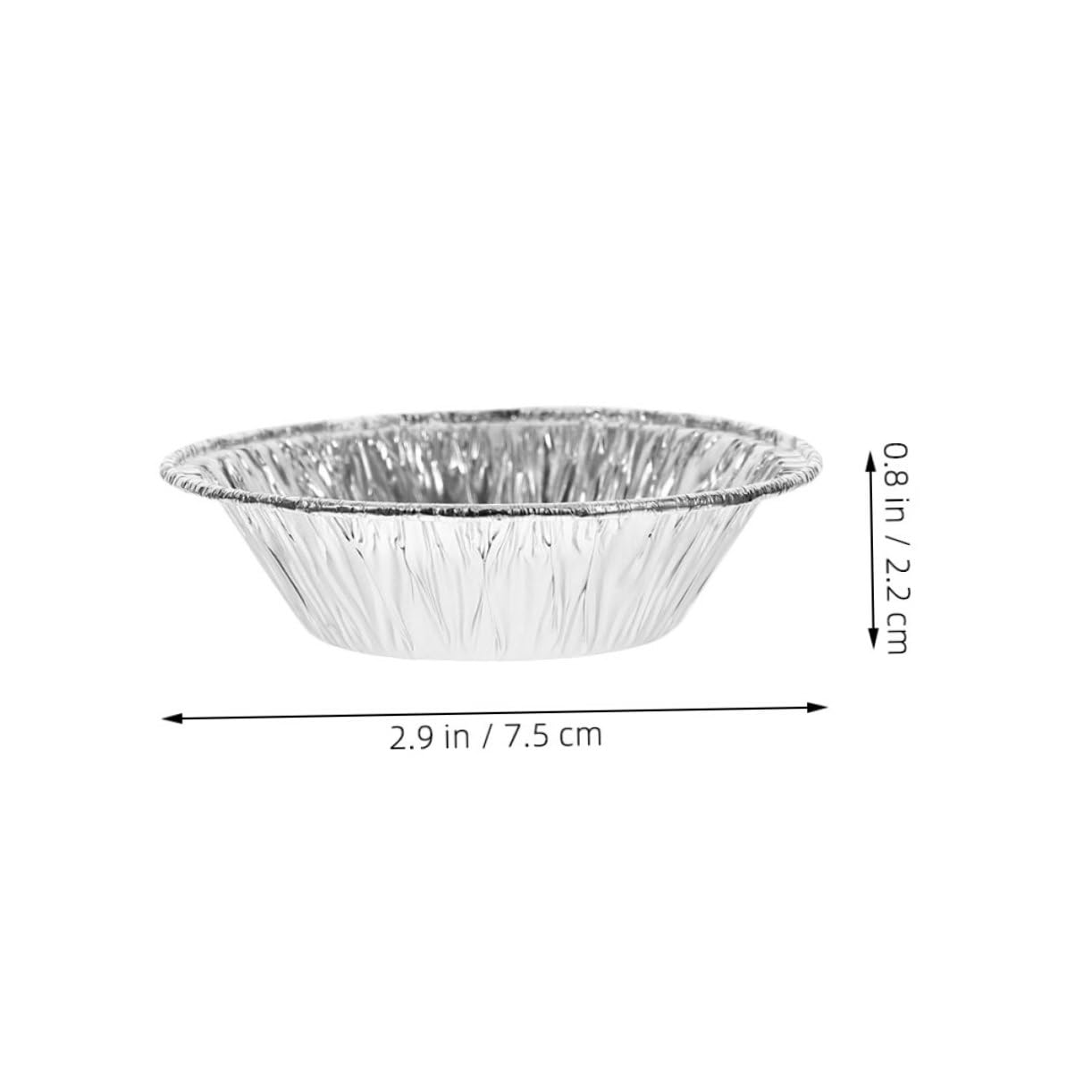 Hohopeti Stampi Tartellette Rotondi 600 Pezzi in Tinfoil Argento
