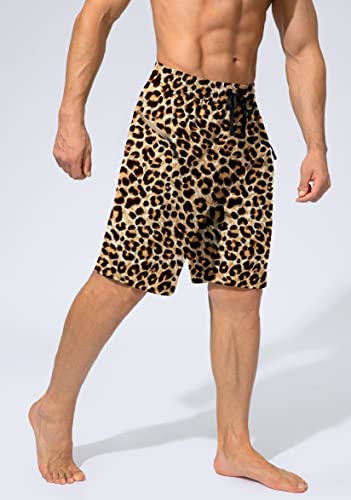 Image of Men's Swim Trunks Quick Dry Board Shorts with Zipper Pockets Beach Shorts Bathing Suits for Men - No Mesh Liner