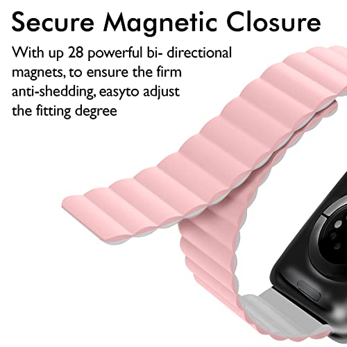 Image of GRIPP Reverser Premium Silicone Magnetic Watch Strap for 40mm /41mm /42mm, Watch Series 11 /10 /9 /8 /7 /6 /5 /4 /3 /2 /1, SE 3 /2 /1, Slim, Lightweight, Adjustable (Watch Not Included)