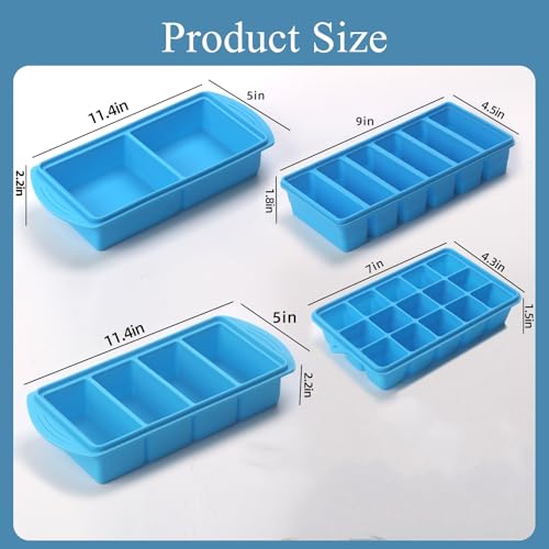 Set de moldes de silicona para congelador 8 piezas miniatura 2