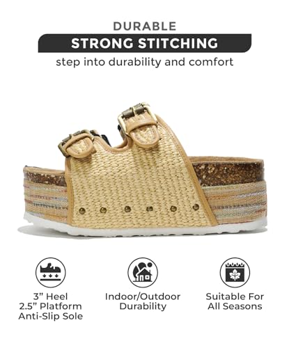 Project Cloud Platform Sandals Women Footwear - Genuine Leather and Durable EVA Sole for Non-Slip and Comfortable Platform - Fashion Summer Sandals for Women 2025 (Oliy)