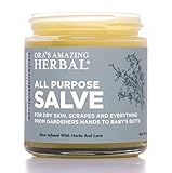 All Purpose Salve Intense Skin Treatment (Moisturizer, Ointment, Cream, Lotion) 4 oz Ora's Amazing Herbal Paraben Free Natural Hand Cream Foot Care Cuticles with Organic Coconut Oil Calendula Tea Tree