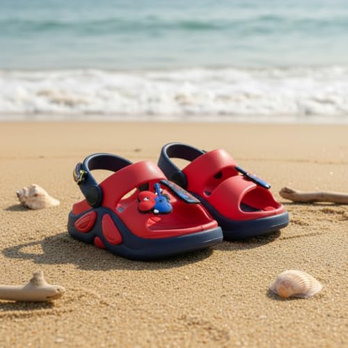 Image of GLJ Kids Comfort Clogs Sandals for Boy and Girl, 1 to 14 Years, Two-Strap Design, Easy to Wear Slip On, Dust and Waterproof, 1100