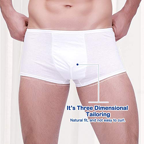 YAUOLIVE Men's for Disposable Panties Boxer Shorts Disposabl Cotton Underwear 3 Pack Small(26.5"-30.5")3