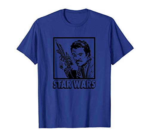 Star Wars Lando Calrissian Boxed Portrait Outline T-Shirt